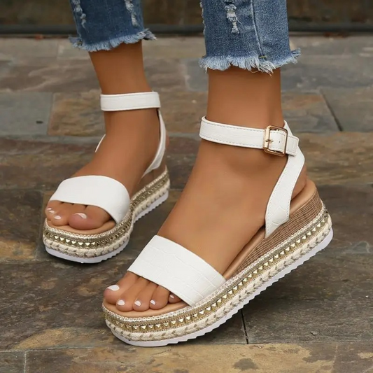 ZANDORA dikke zool band stijl dames sandalen