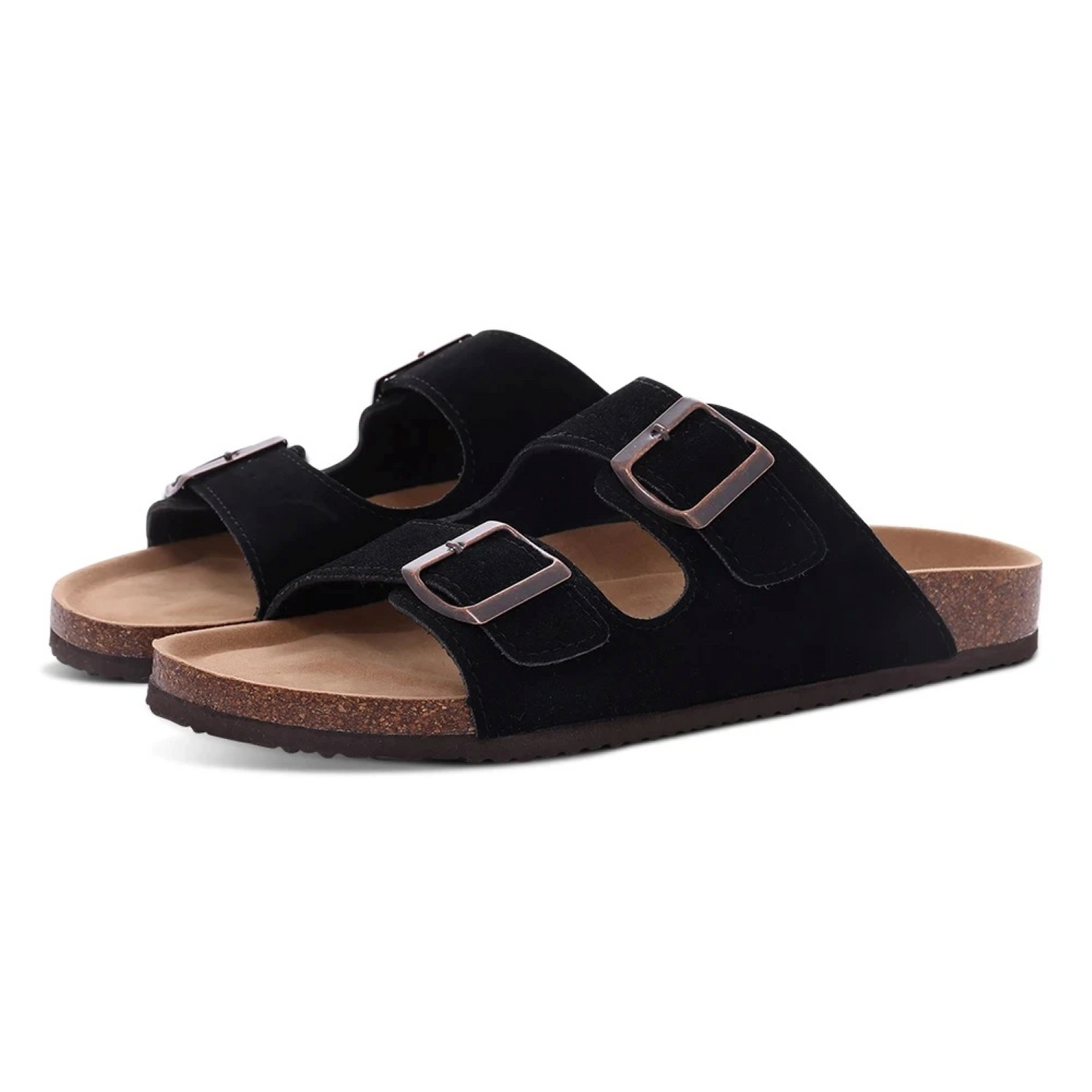 ZANDORA bruine strand stijl dubbele gesp dames sandalen