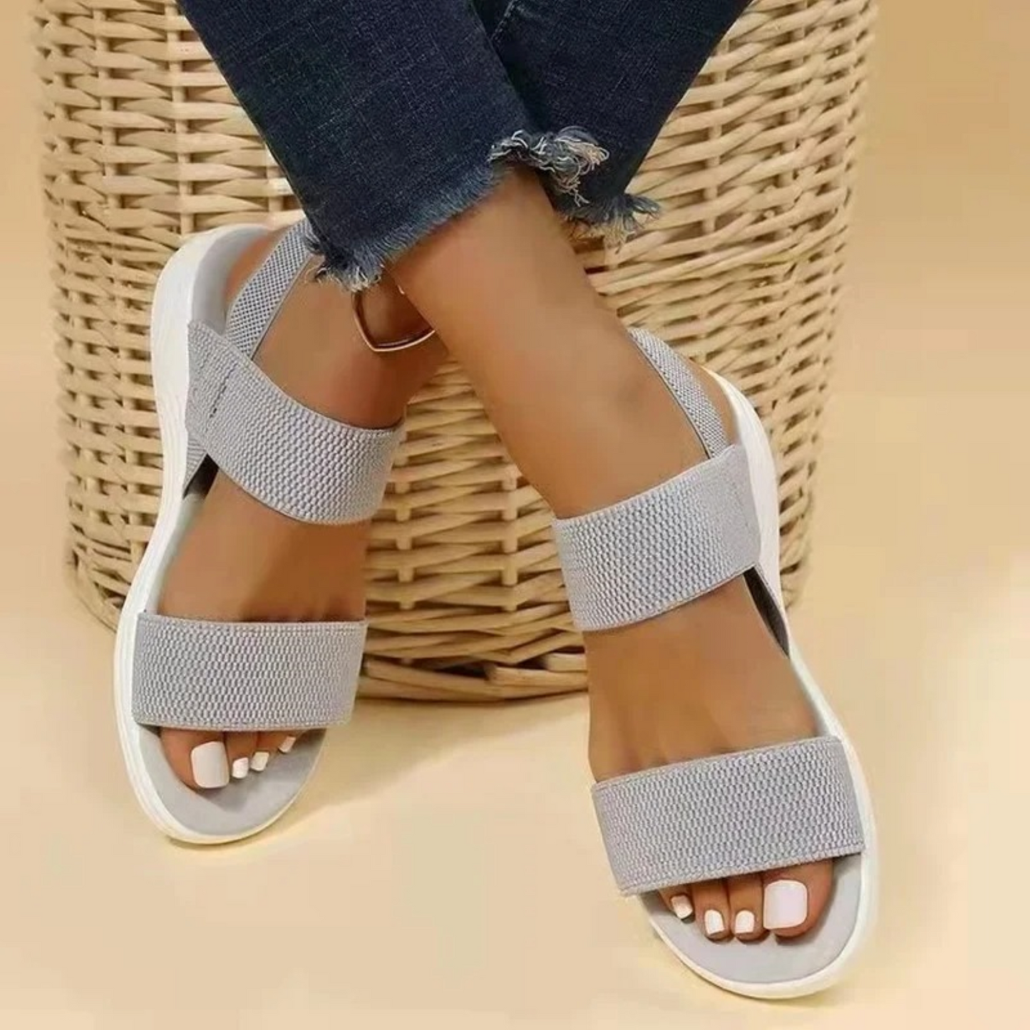 ZANDORA dames sandalen met mesh bandjes